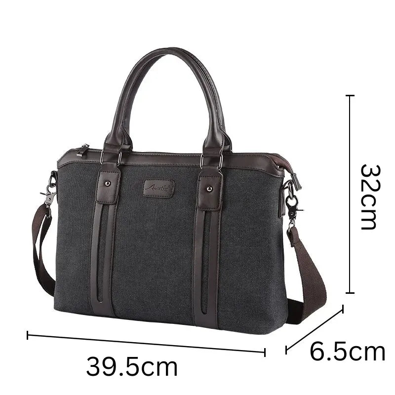 Canvas Crossbody Shoulder Bag Vintage Style Durable Everyday Tote