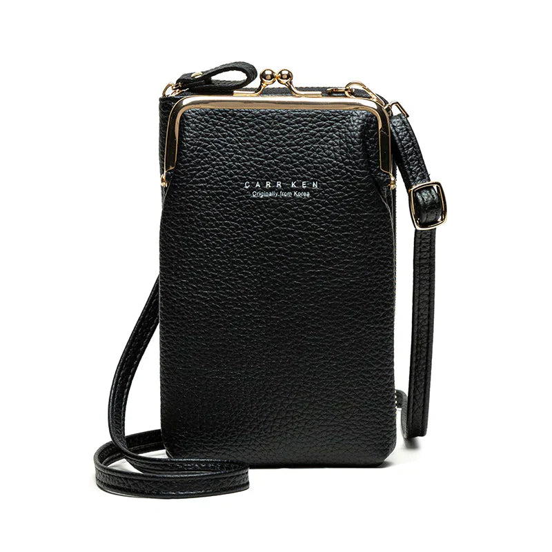 Elegant Crossbody Shoulder Bag Women Crystal Zip Handbag