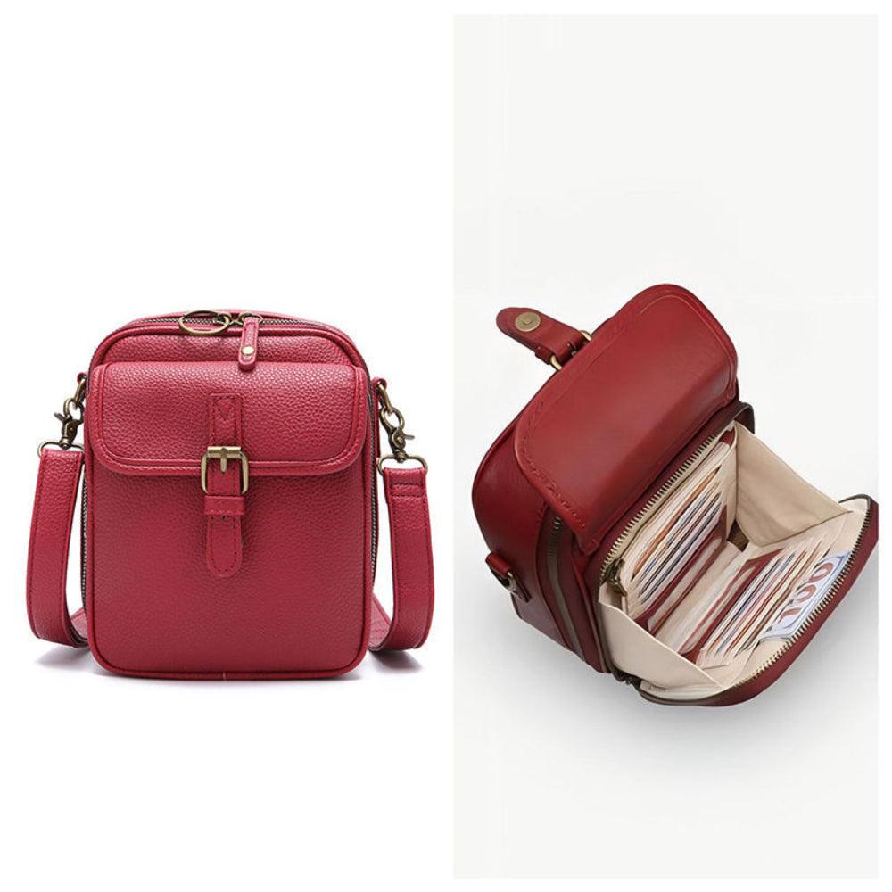 Multifunction Mini Messenger Bag PU Leather Adjustable Crossbody Shoulder Bag