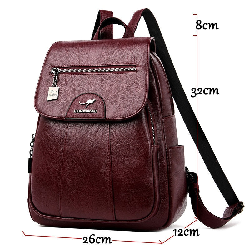 Premium Leather Women's Backpack for Everyday Use
