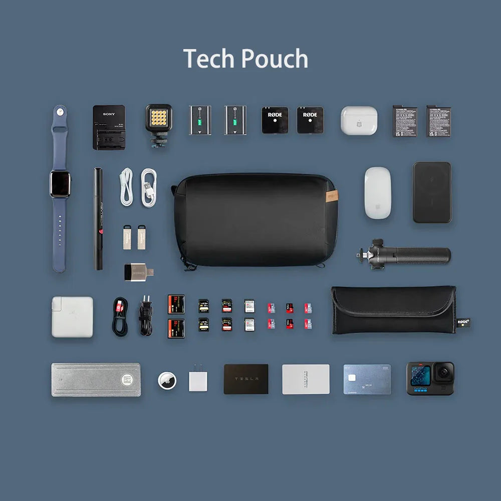 Waterproof Tech Organizer Pouch Travel Cable Storage Case