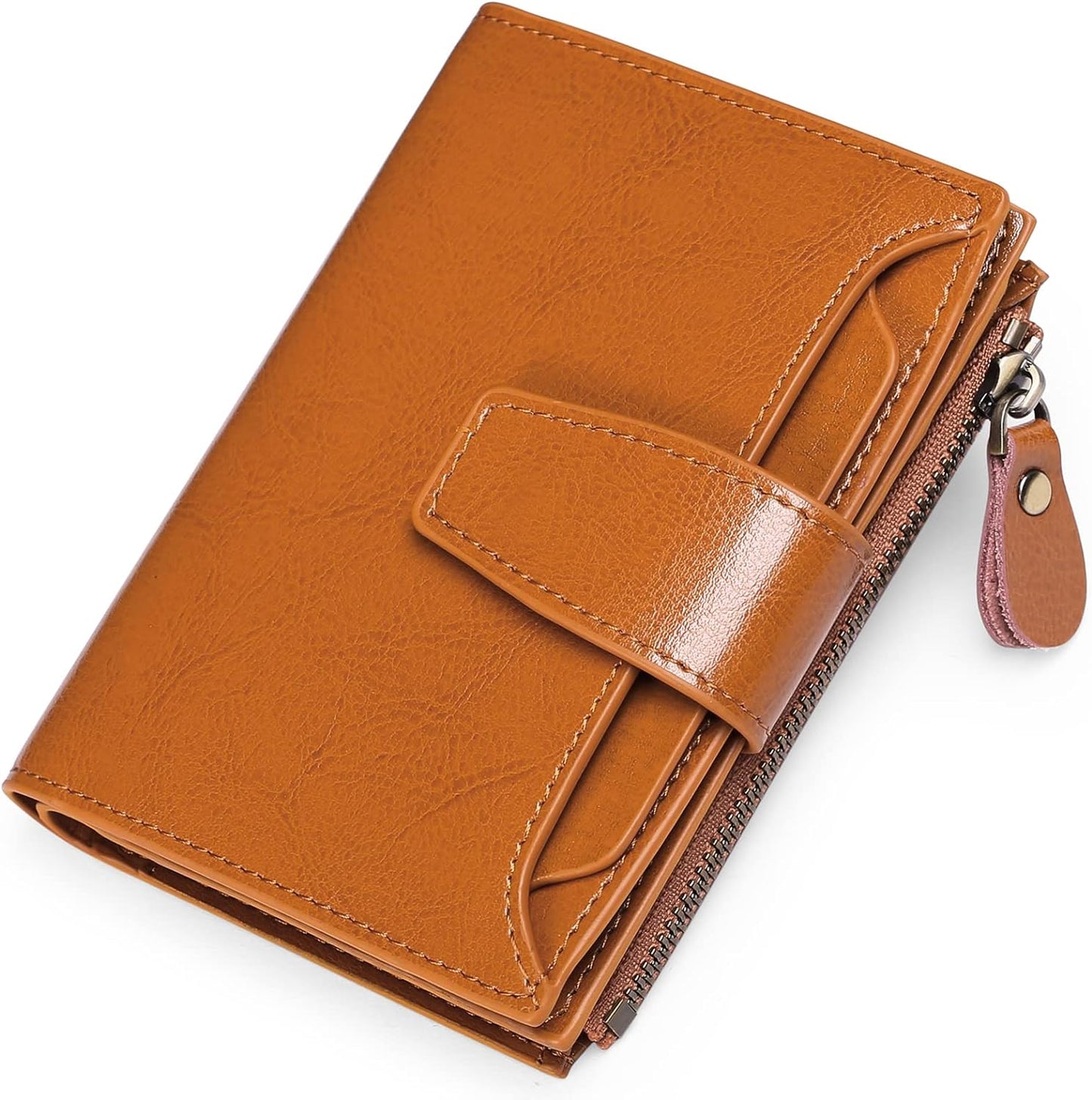 Compact RFID Wallet with 14 Card Slots and Cash Storage