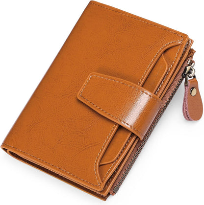 Compact RFID Wallet with 14 Card Slots and Cash Storage