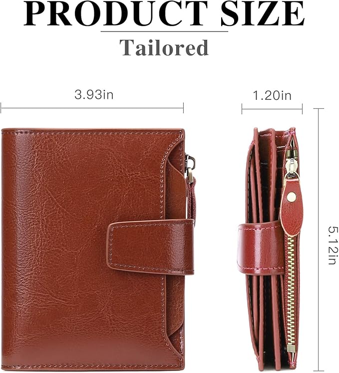 Compact RFID Wallet with 14 Card Slots and Cash Storage