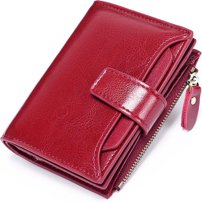 Compact RFID Wallet with 14 Card Slots and Cash Storage