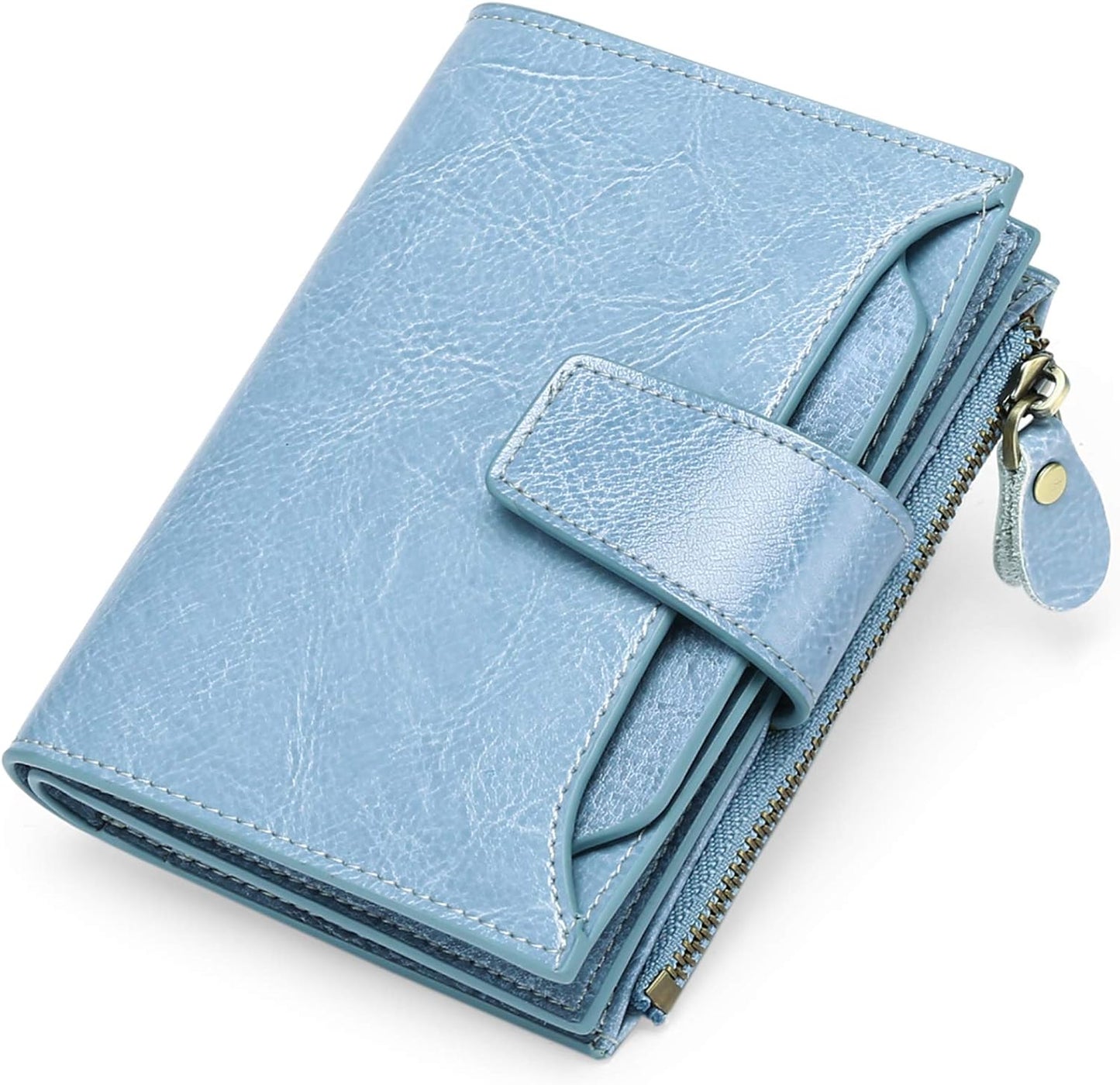 Compact RFID Wallet with 14 Card Slots and Cash Storage
