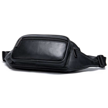 Genuine Leather Crossbody Chest Bag Adjustable Shoulder Waist Pack