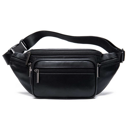 Genuine Leather Crossbody Chest Bag Adjustable Shoulder Waist Pack