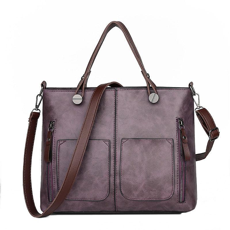 Kontup – Women's Vintage PU Leather Shoulder Bag with Adjustable Crossbody Strap