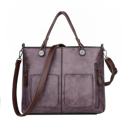 Kontup – Women's Vintage PU Leather Shoulder Bag with Adjustable Crossbody Strap