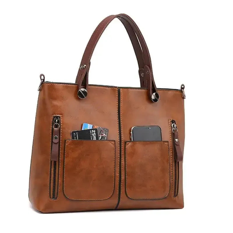 Kontup – Women's Vintage PU Leather Shoulder Bag with Adjustable Crossbody Strap