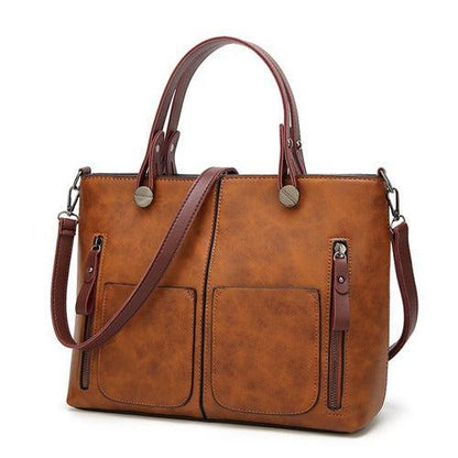 Kontup – Women's Vintage PU Leather Shoulder Bag with Adjustable Crossbody Strap