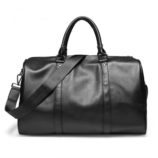 Leather Travel Duffel Bag Mens Weekend Carry Bag
