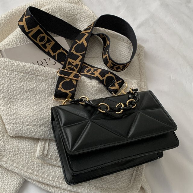 Quilted Crossbody Handbag Chain Strap Womens Fashion Shoulder Bag