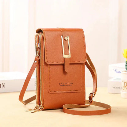 Women Phone Crossbody Bag PU Leather Mini Shoulder Bag
