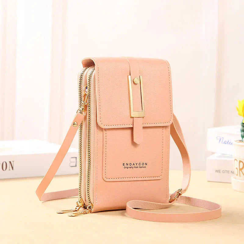 Women Phone Crossbody Bag PU Leather Mini Shoulder Bag