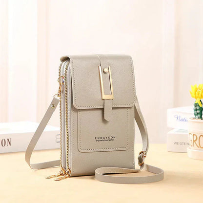 Women Phone Crossbody Bag PU Leather Mini Shoulder Bag