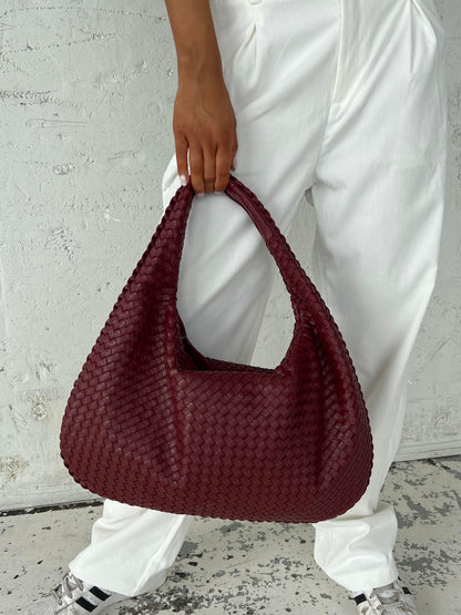 Woven Shopper Handbag Women Large Capacity Tote Bag